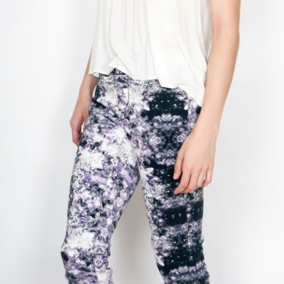 DKNY Crystal Print Multi Colored Jeggings 6 - Picture 10 of 10